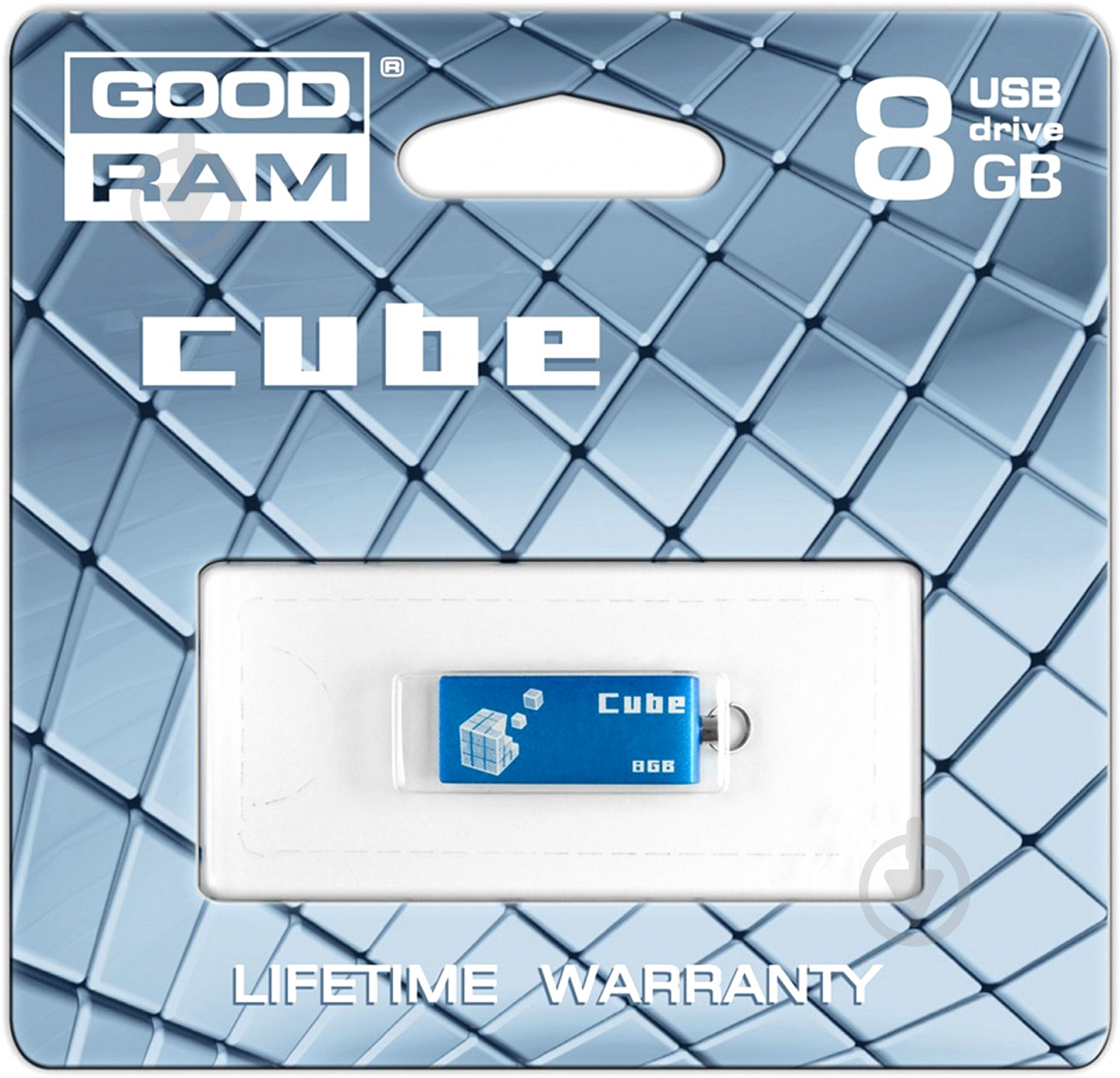 Флеш-пам'ять USB GOODRAM Cube 8 ГБ USB 2.0 blue (PD8GH2GRCUBR9) - фото 3
