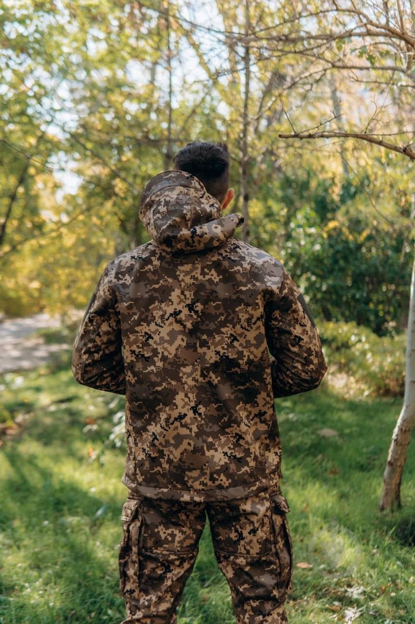 Куртка мужская демисезонная LOGOS-Tac тактическая "Softshell" теплая, под шеврон 04-07-00-0012 р.M пиксель - фото 4