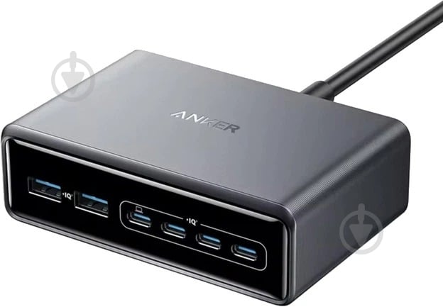 Сетевое зарядное устройство Anker GaNPrime Charger 200W 4xUSB-C PD 2xUSB-A Black (A2683341) - фото 1 Сетевое зарядное устройство Anker GaNPrime Charger 200W 4xUSB-C PD 2xUSB-A Black (A2683341) - фото 1