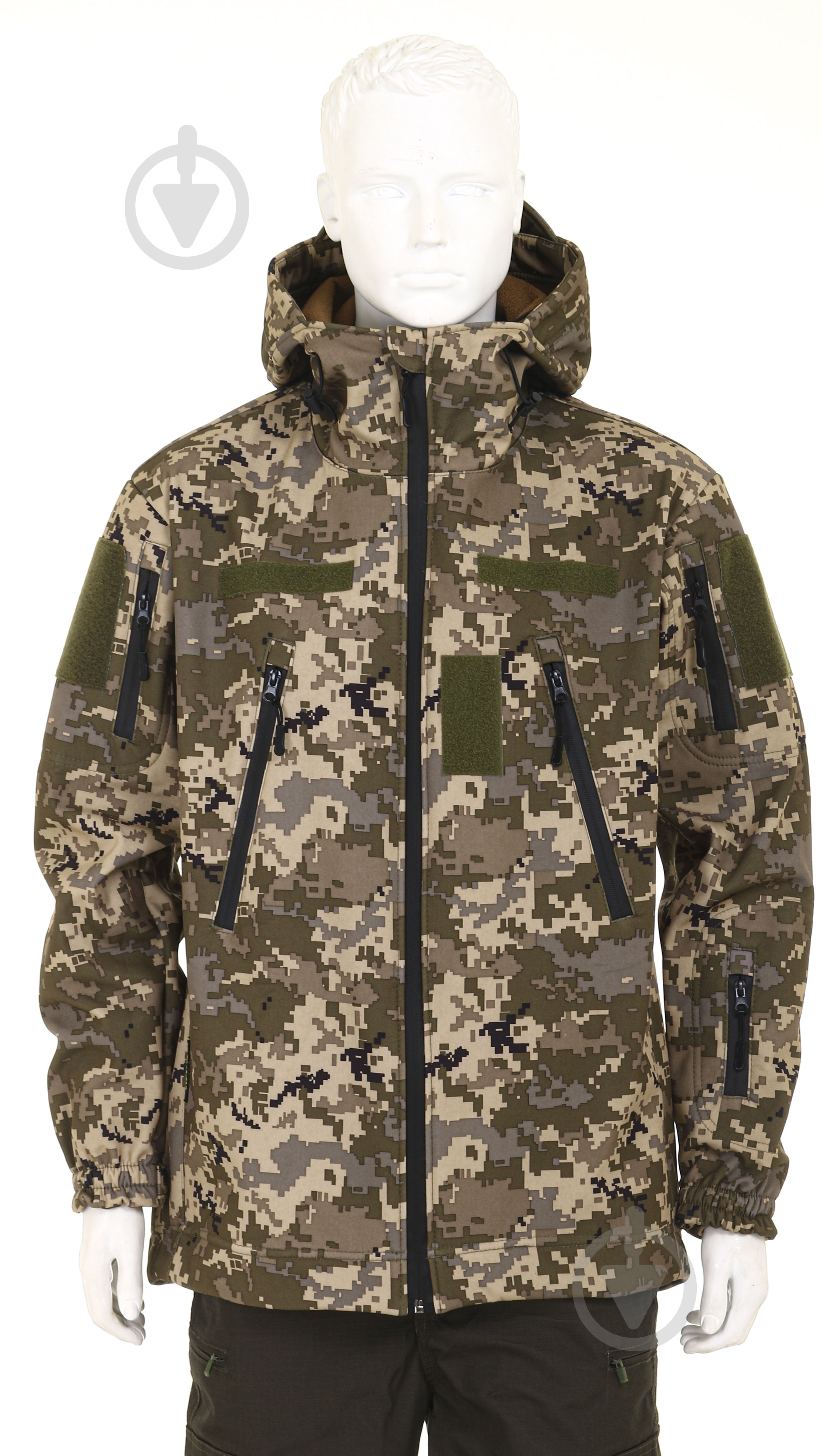 Куртка мужская демисезонная LOGOS-Tac тактическая "Softshell" теплая, под шеврон 04-07-00-0012 р.XL пиксель - фото 7