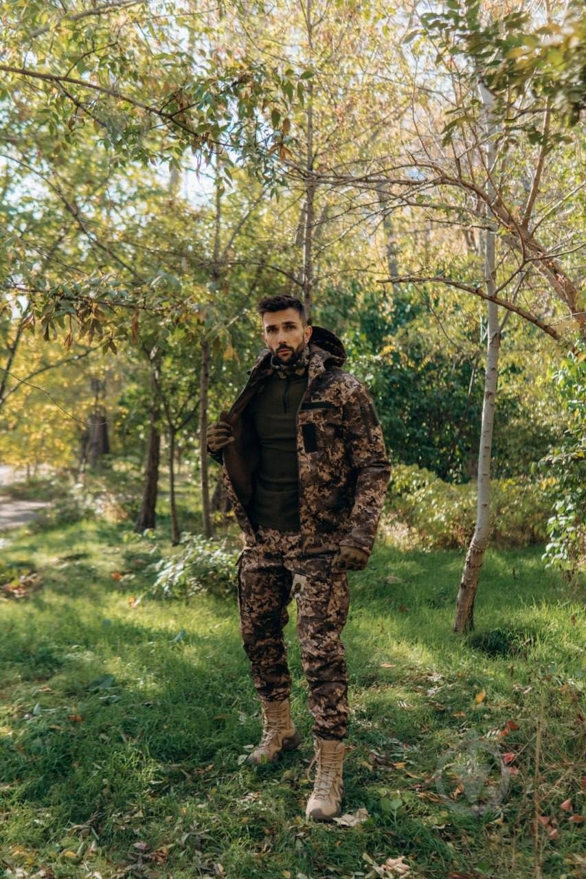 Куртка мужская демисезонная LOGOS-Tac тактическая "Softshell" теплая, под шеврон 04-07-00-0012 р.XL пиксель - фото 5