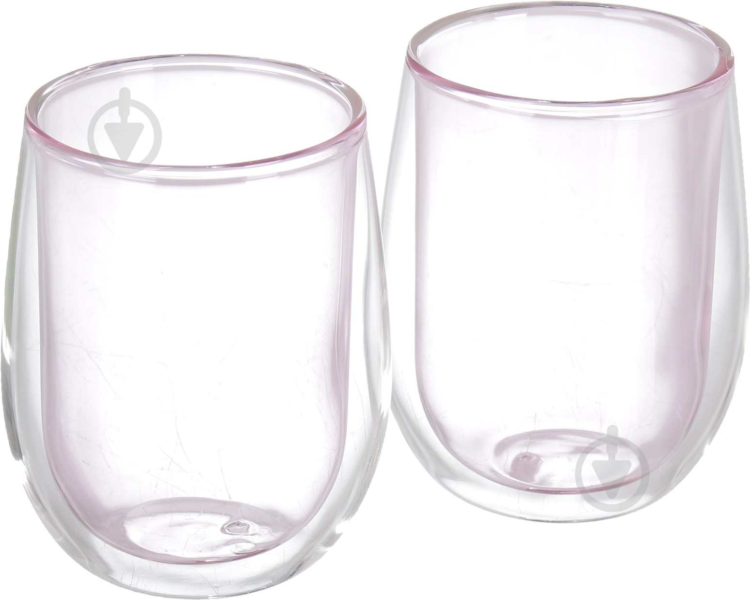 Набір склянок для лате Smart Kitchen by Flamberg Sparkle Pink 300 мл 2 шт. - фото 3