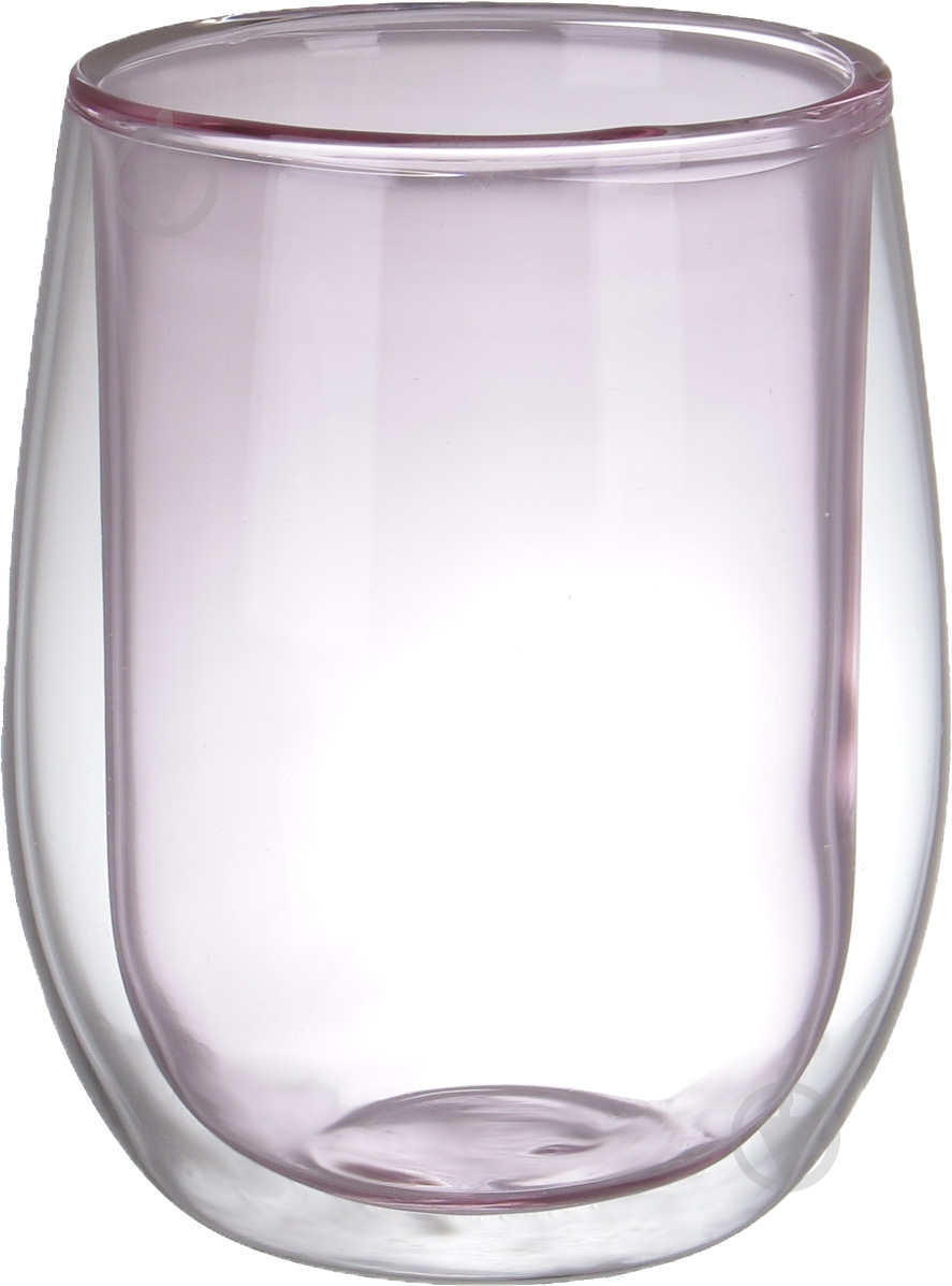 Набір склянок для лате Smart Kitchen by Flamberg Sparkle Pink 300 мл 2 шт. - фото 1