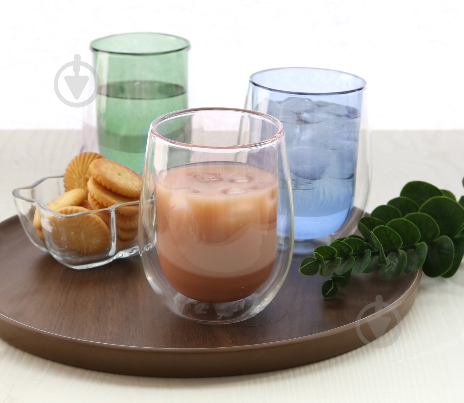 Набір склянок для лате Smart Kitchen by Flamberg Sparkle Pink 300 мл 2 шт. - фото 2