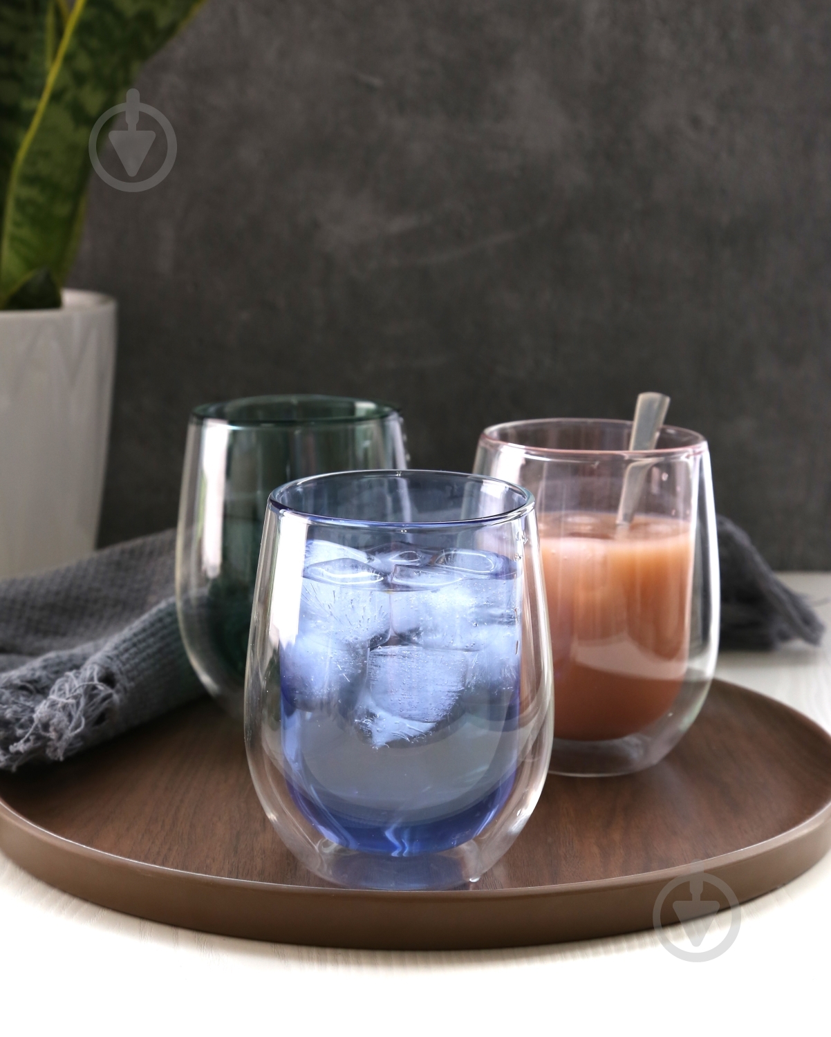 Набір склянок для лате Smart Kitchen by Flamberg Sparkle Pink 300 мл 2 шт. - фото 5