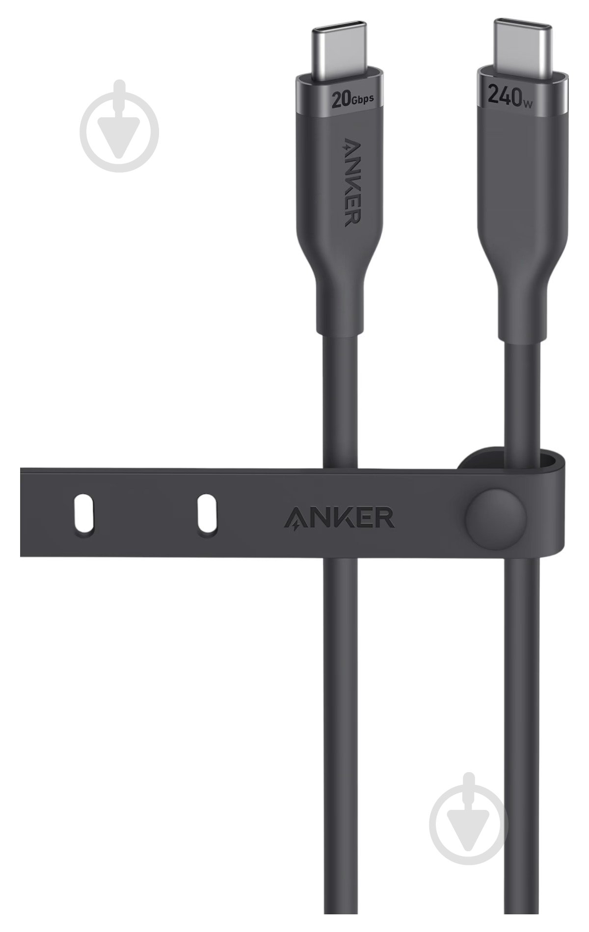 Кабель Anker USB-C to USB-C — 240W 20 Gbps 4K Video Tranfer Bio-Nylon 0,9 м чорний (A80N1H11) - фото 1
