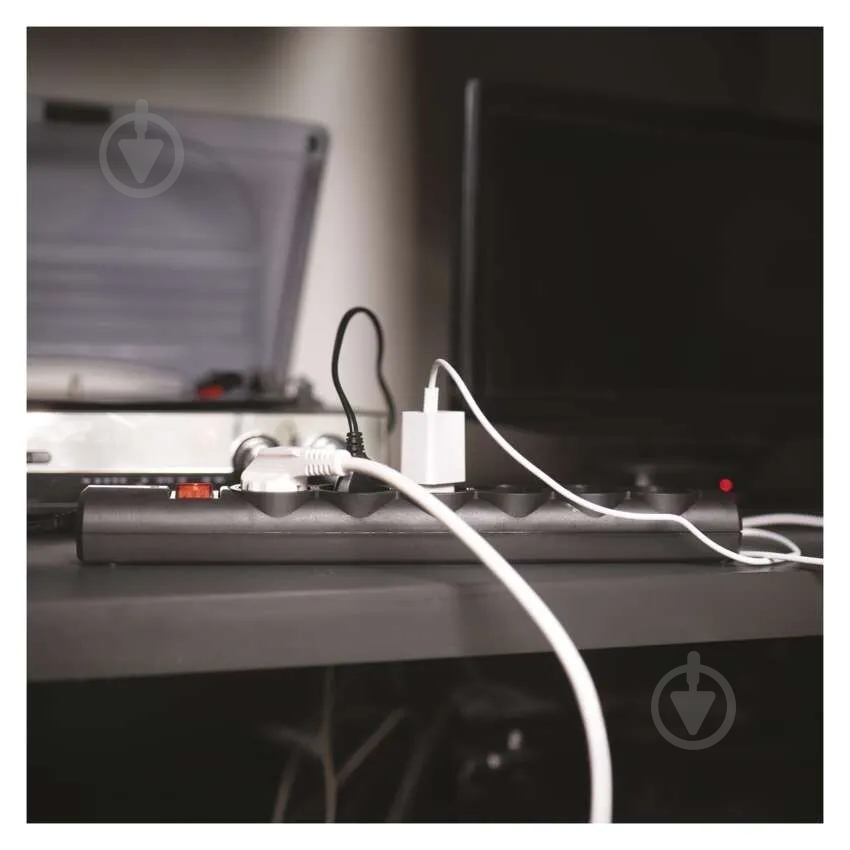 Мережевий фільтр Emos 10 A 2300 Вт із заземленням 6 гн. чорний 1,5 м P54218 - фото 10