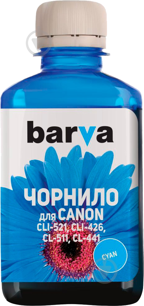 Чернила Barva CANON CLI-521/CL-511 180г (C521-057) cyan - фото 1