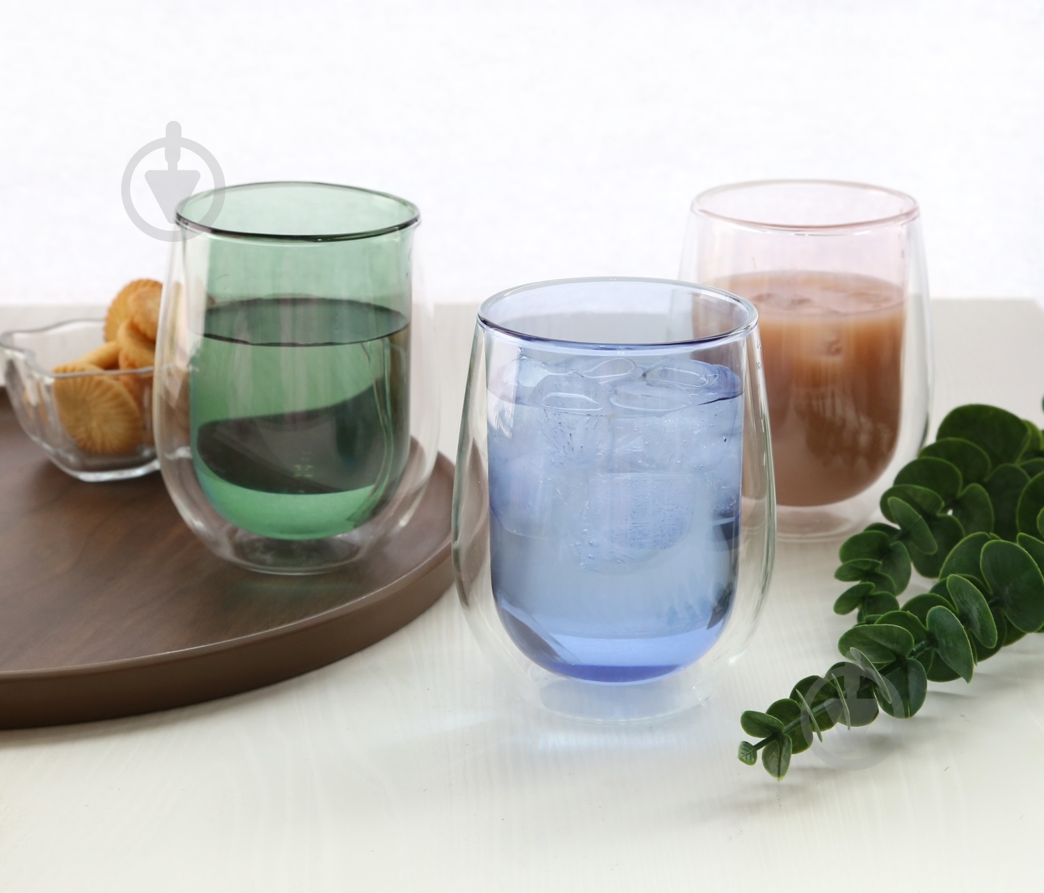 Набор стаканов для латте Smart Kitchen by Flamberg Sparkle Green 300 мл - фото 2 Набор стаканов для латте Smart Kitchen by Flamberg Sparkle Green 300 мл - фото 2