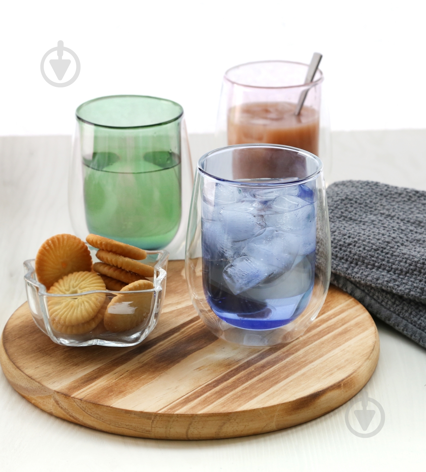 Набор стаканов для латте Smart Kitchen by Flamberg Sparkle Green 300 мл - фото 3 Набор стаканов для латте Smart Kitchen by Flamberg Sparkle Green 300 мл - фото 3