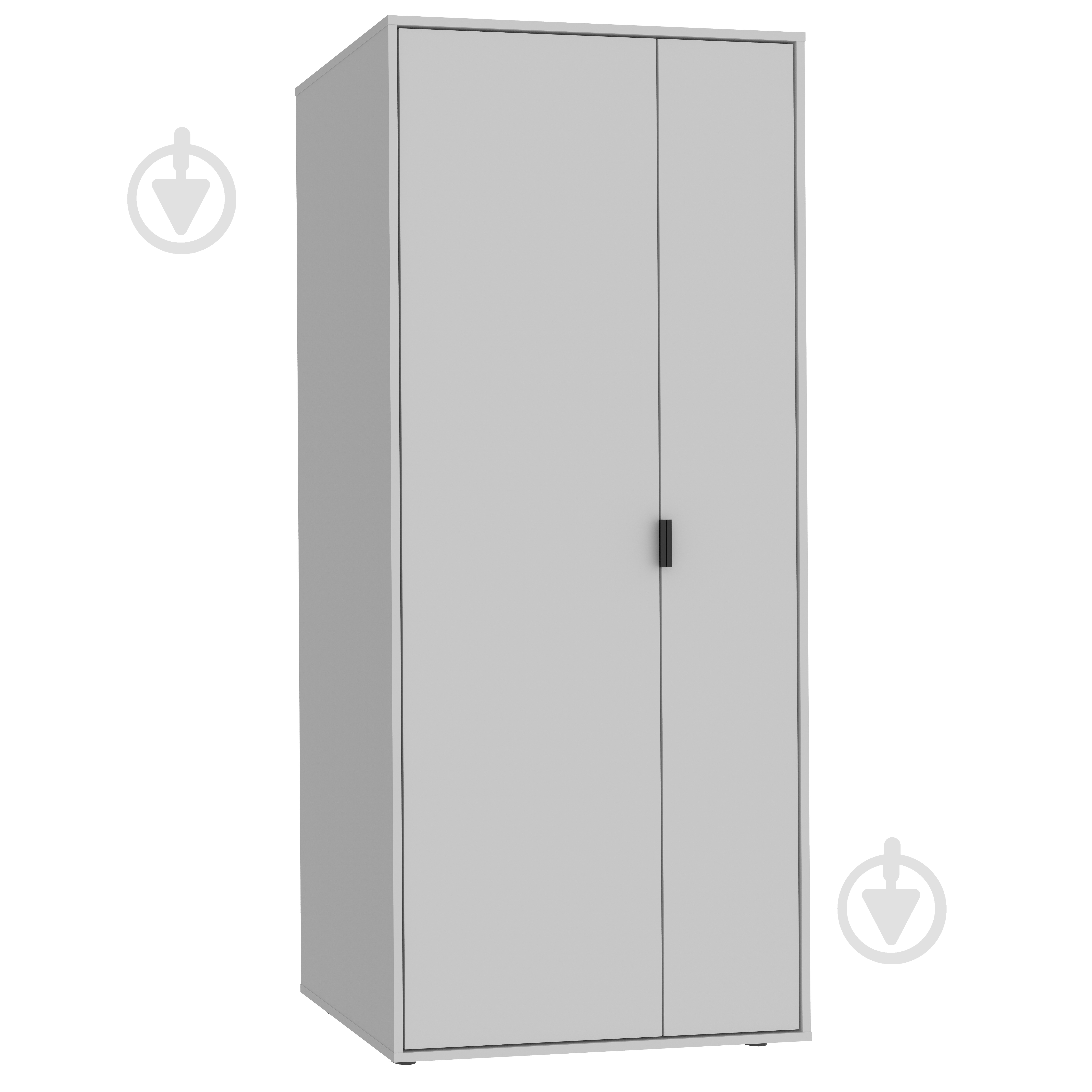 Шкаф Вісент Бекстрит 2дв (штанга) белая аляска - фото 1