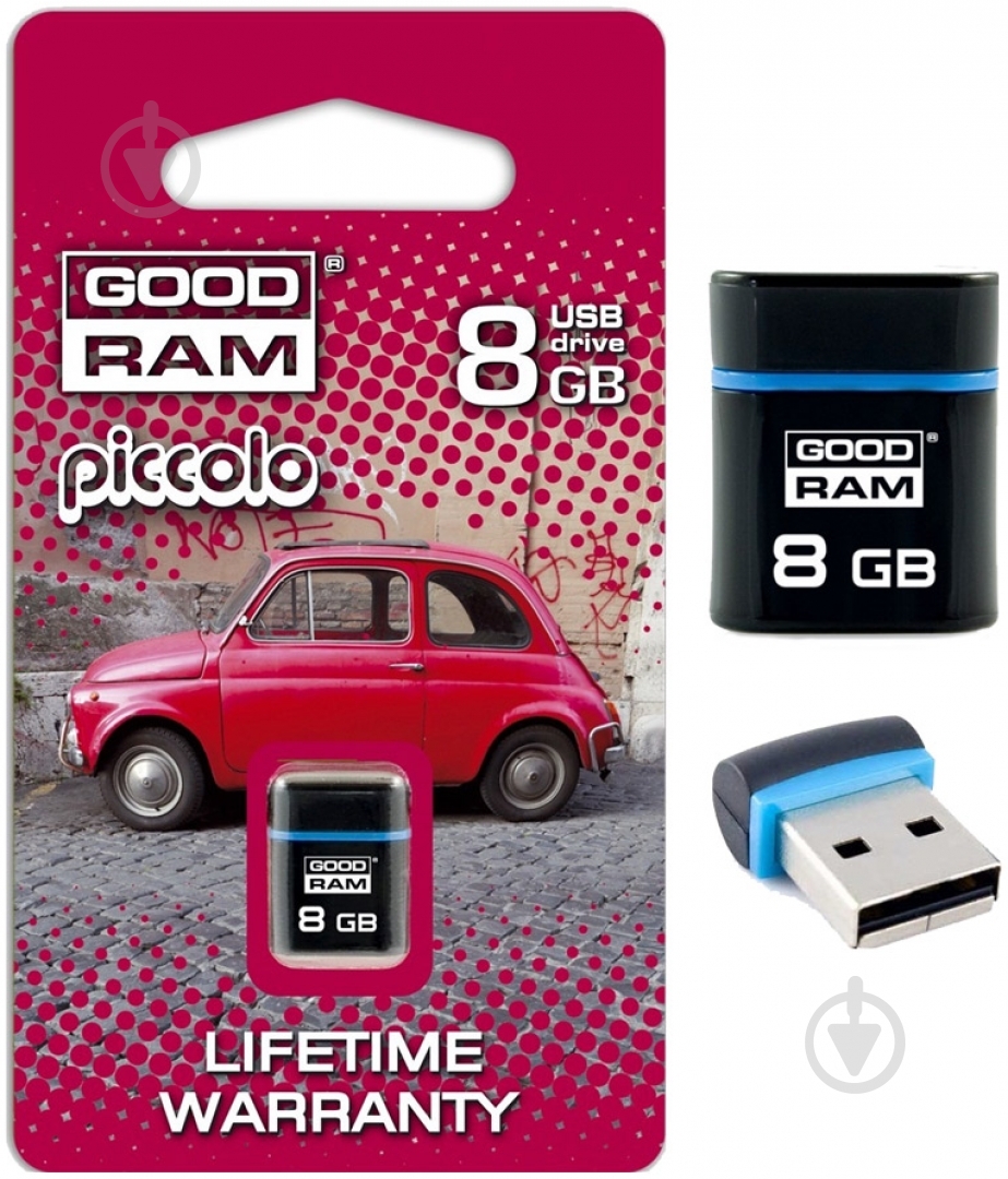 Флеш-память USB GOODRAM Picollo 8 ГБ USB 2.0 (PD8GH2GRPIKR10) - фото 2 Флеш-память USB GOODRAM Picollo 8 ГБ USB 2.0 (PD8GH2GRPIKR10) - фото 2
