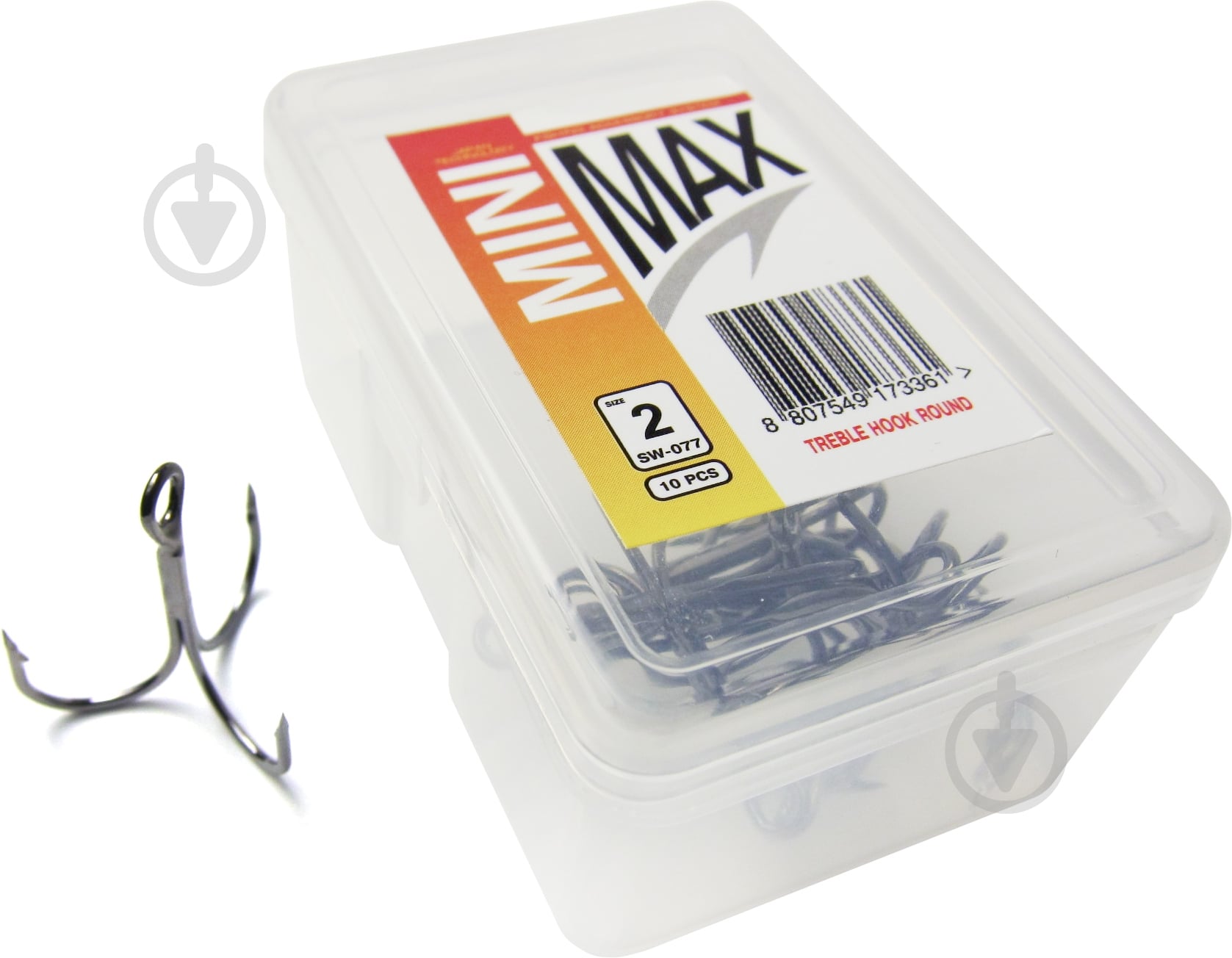 Гачок MiniMax Treble Hook round №2 10 шт. SW077-2 - фото 1