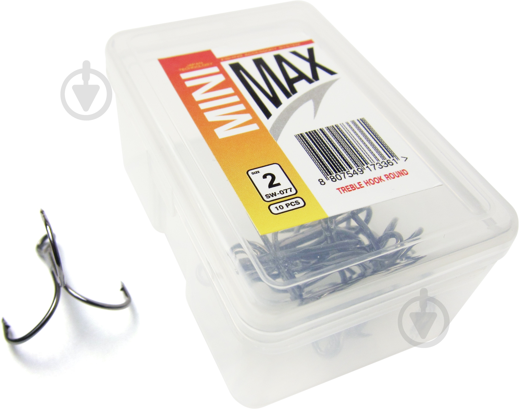 Гачок MiniMax Treble Hook round №2 10 шт. SW077-2 - фото 2