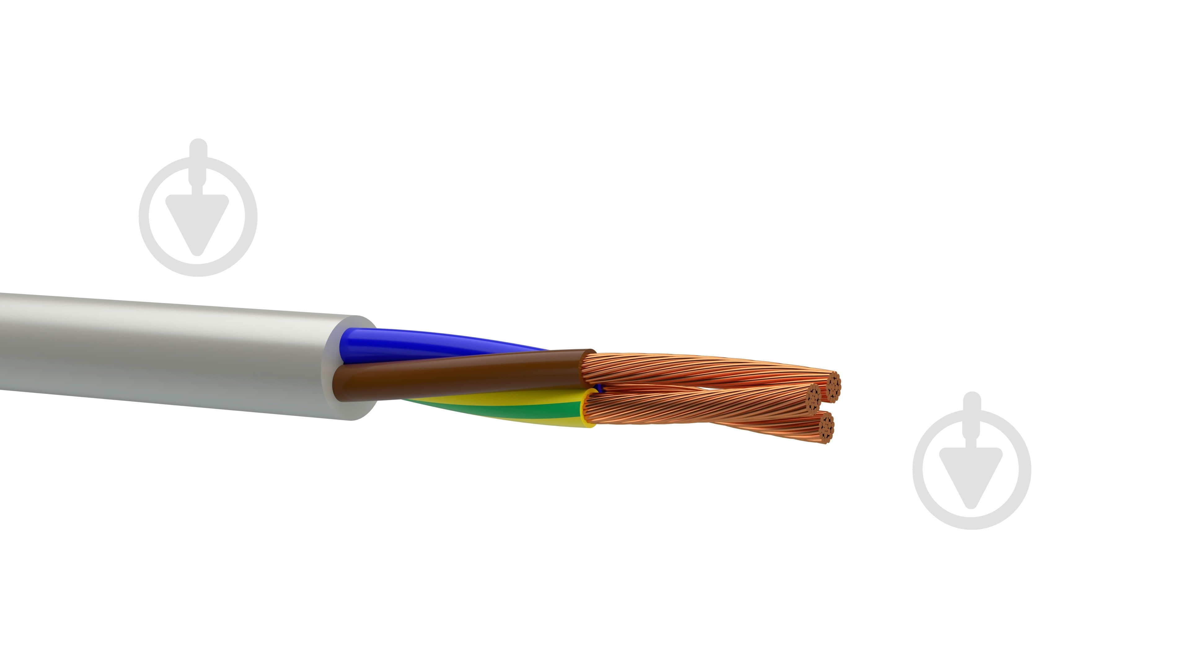 Кабель силовий Одескабель H05VV-F 3x1,0 (ПВС) HausMark мідь - фото 1