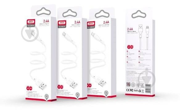 Кабель Xo NB230 Rock Series USB-A to Micro 1 м белый (NB230_M_White) - фото 3 Кабель Xo NB230 Rock Series USB-A to Micro 1 м белый (NB230_M_White) - фото 3