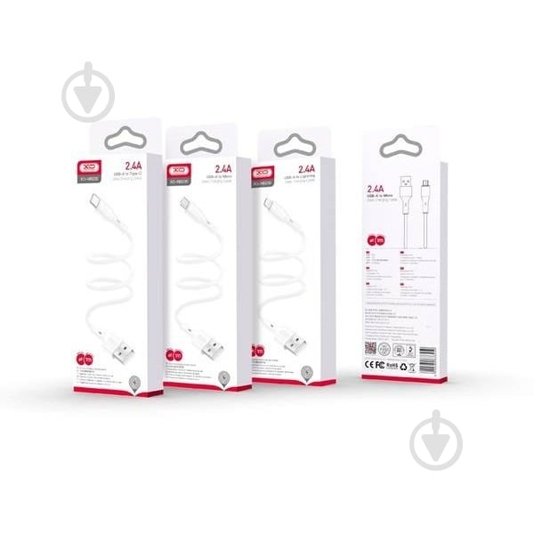 Кабель Xo NB230 Rock Series USB-A to Type-C 1 м белый (NB230_C_White) - фото 2