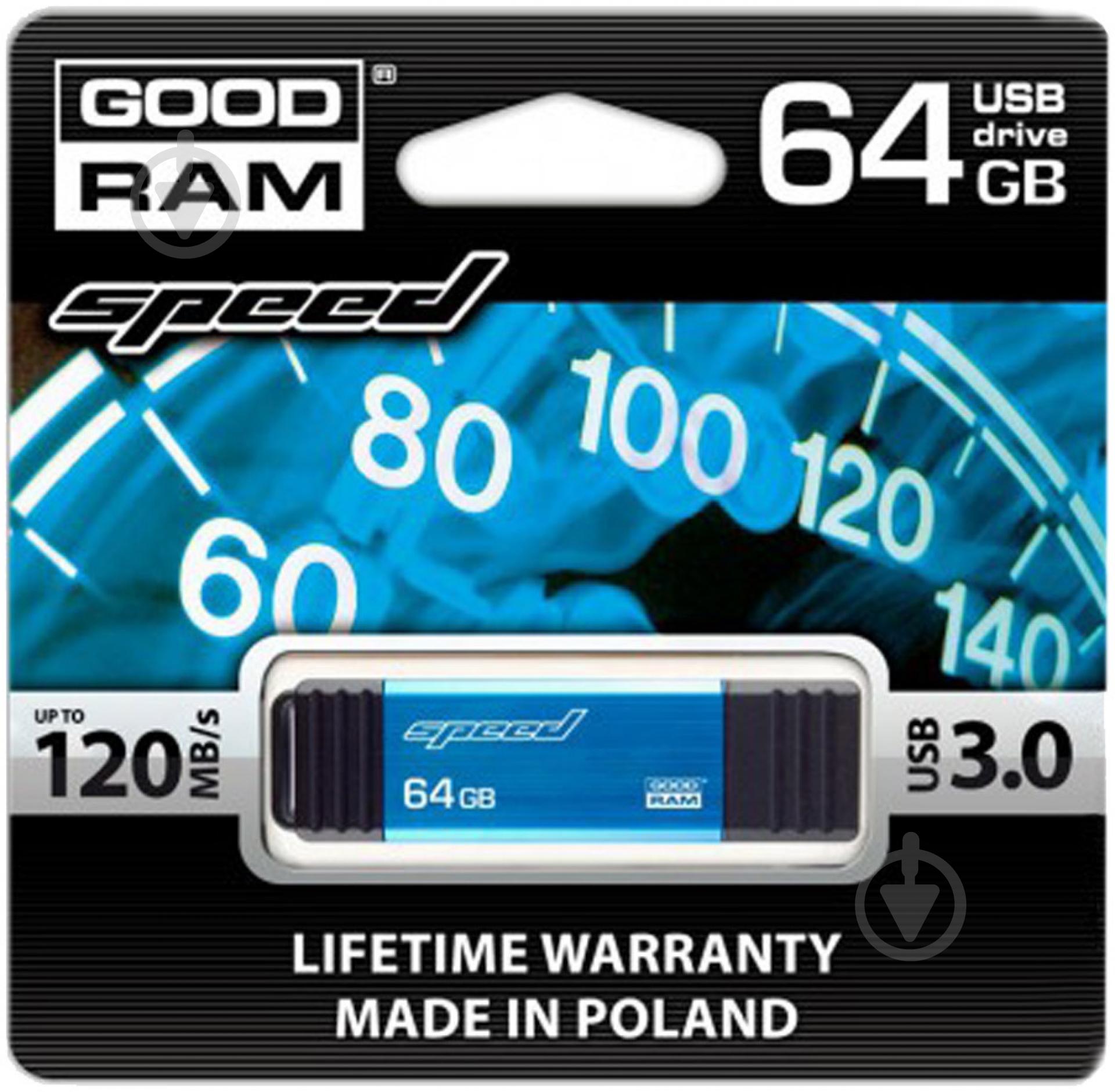 Флеш-пам'ять USB GOODRAM Speed 64 ГБ USB 3.0 (PD64GH3GRSPBR9) - фото 3