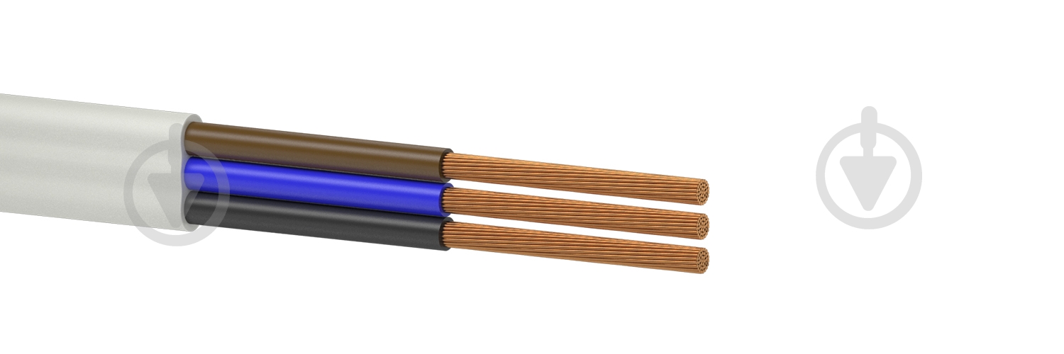 Кабель силовий Одескабель H07VVH6-F 3x2,5 (ШВВП) HausMark мідь - фото 1