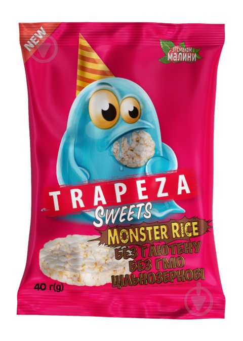 Галеты Trapeza рисовые со вкусом малины 40 г - фото 1 Галеты Trapeza рисовые со вкусом малины 40 г - фото 1