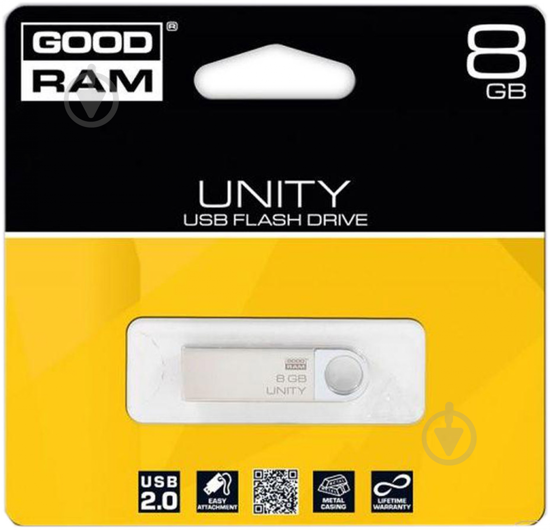 Флеш-память USB GOODRAM Unity 8 ГБ USB 2.0 (PD8GH2GRUNSR9) - фото 4 Флеш-память USB GOODRAM Unity 8 ГБ USB 2.0 (PD8GH2GRUNSR9) - фото 4