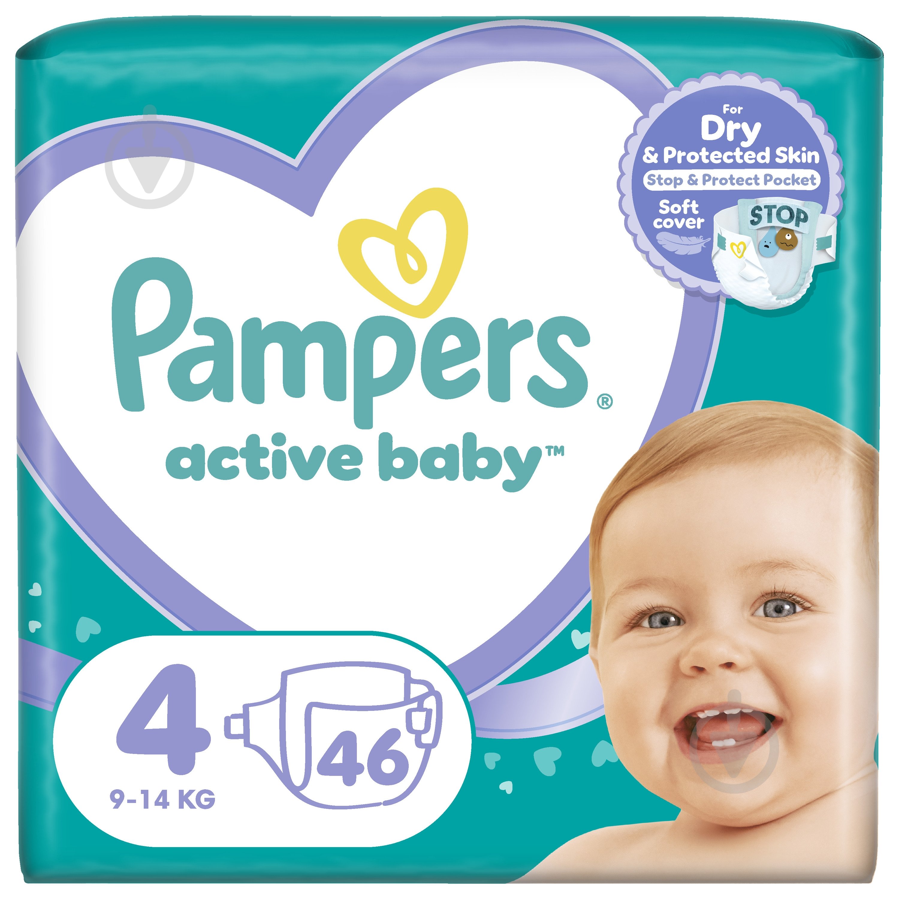 Підгузки Pampers Active Baby 4 9-14 кг 46 шт. - фото 1
