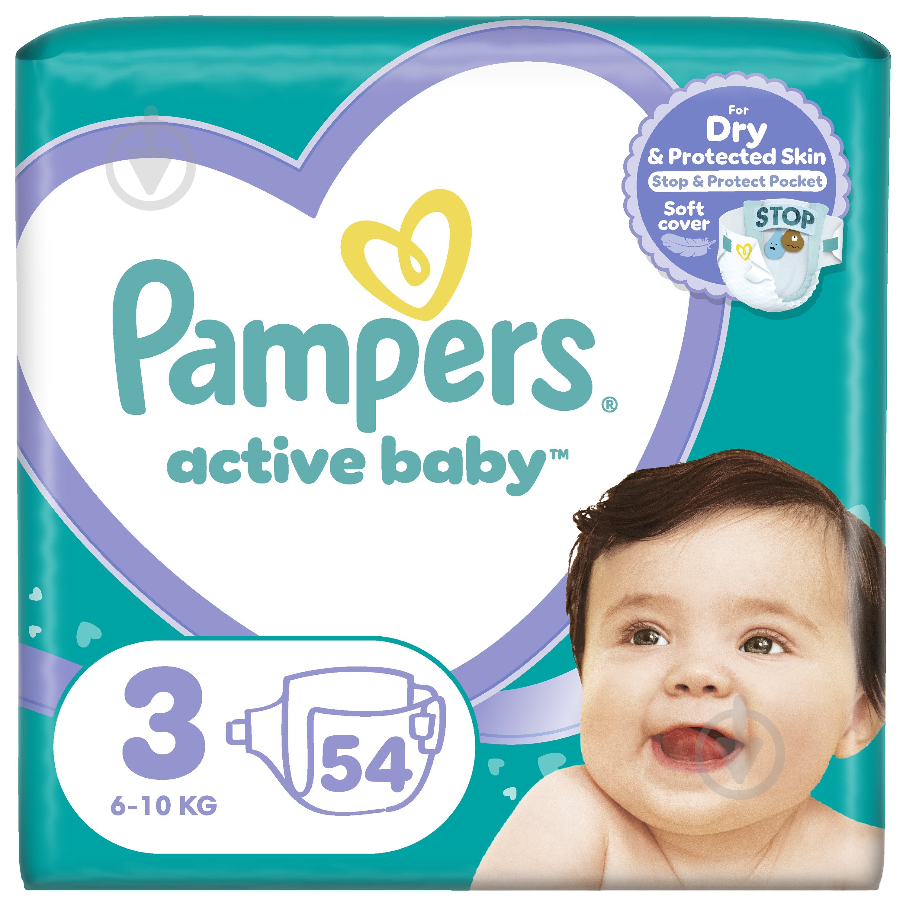 Підгузки Pampers Active Baby 3 6-10 кг 54 шт. - фото 1