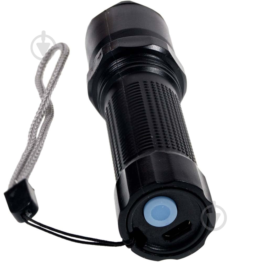 Ліхтарик акумуляторний Quantum QM-FL1040 Minik blac 3W LED з USB 100 Lm чорний QM-FL1040 - фото 4