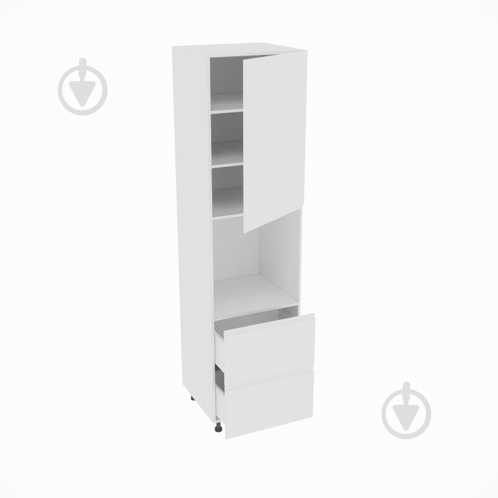 Пенал Влада ( П 60 ДШ (920) FAVORIT права) білий шовк/білий Світ Меблів - фото 2 Пенал Влада ( П 60 ДШ (920) FAVORIT права) білий шовк/білий Світ Меблів - фото 2