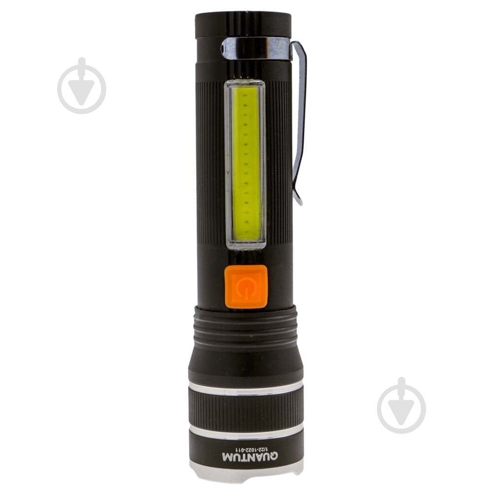 Ліхтарик акумуляторний Quantum Helper 10W LED zoom + COB з USB 700 Lm чорний QM-FL1032 - фото 4