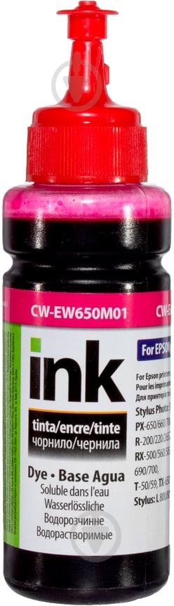 Чернила ColorWay CW-EW650M01 100мл magenta - фото 1