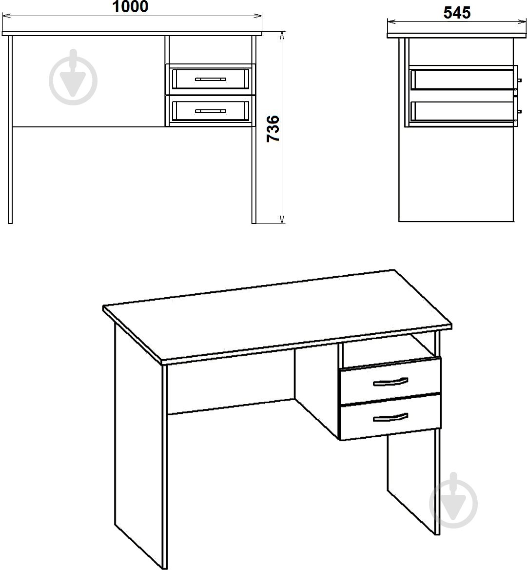 Стол письменный Компанит Школьник нимфея альба - фото 3