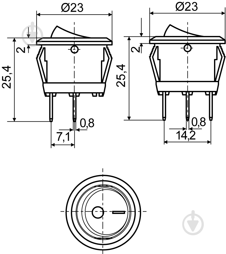 Кнопка Аско-Укрем KCD1-5-101 WH/WH біл A0140040068 - фото 3