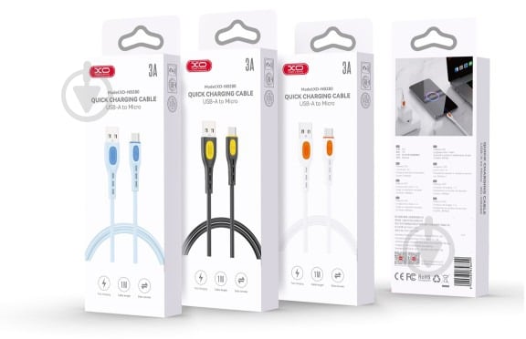 Кабель Xo NB280 Jian Yan Series USB-A to Micro 1 м белый (NB280_M_White) - фото 2