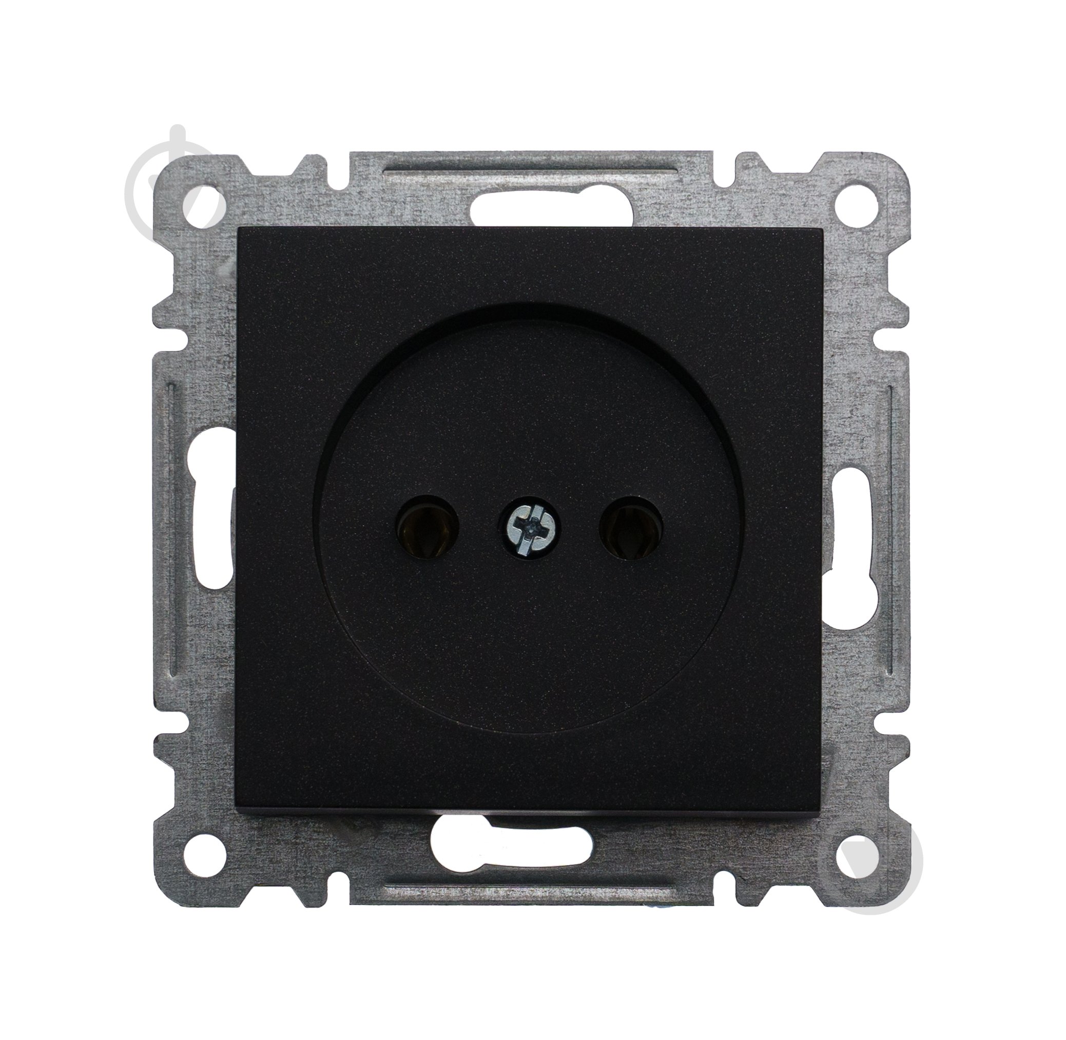 Механізм розетки без заземлення Makel Karea IP20 чорний 57054022 - фото 2