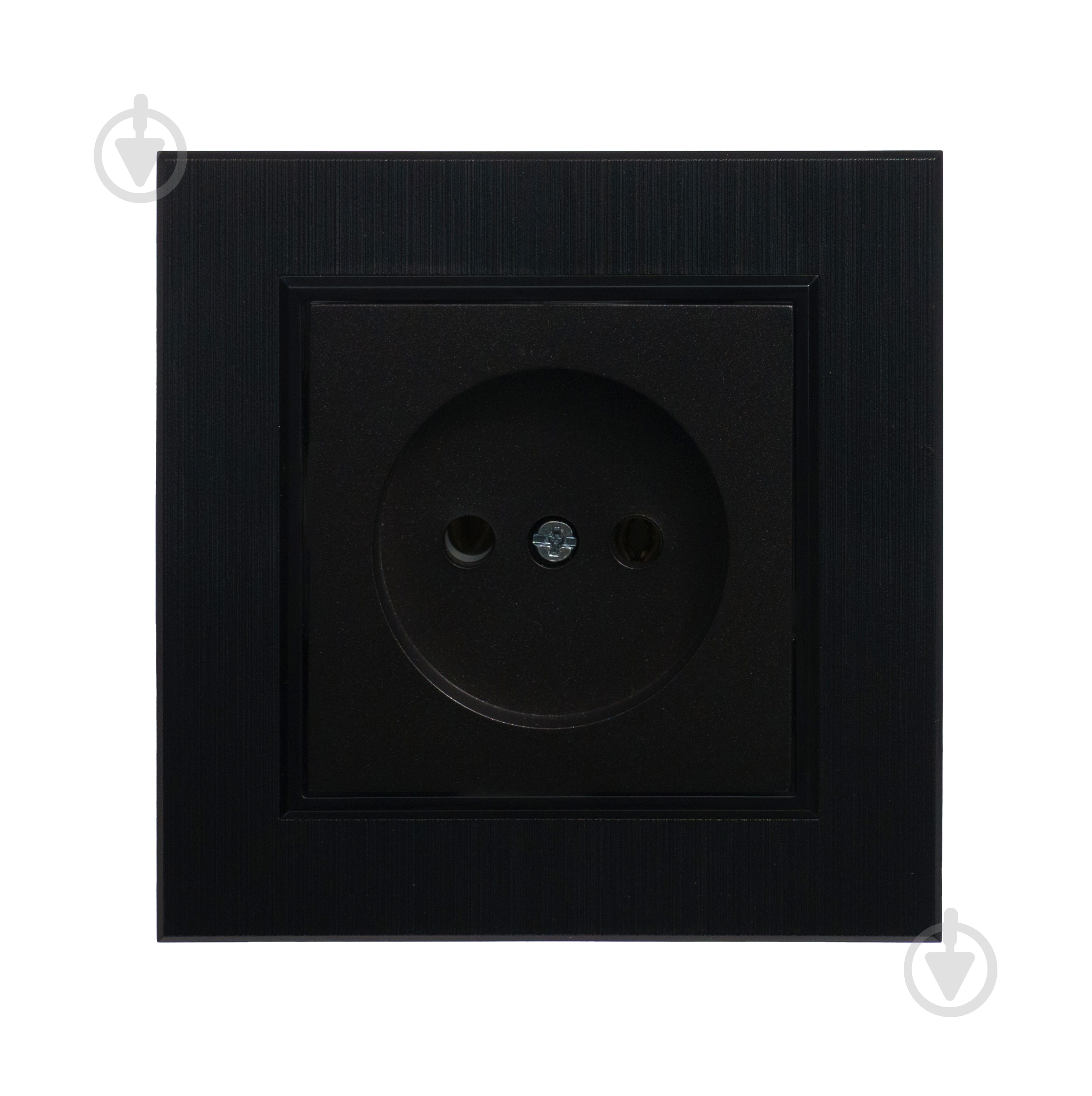 Механізм розетки без заземлення Makel Karea IP20 чорний 57054022 - фото 1