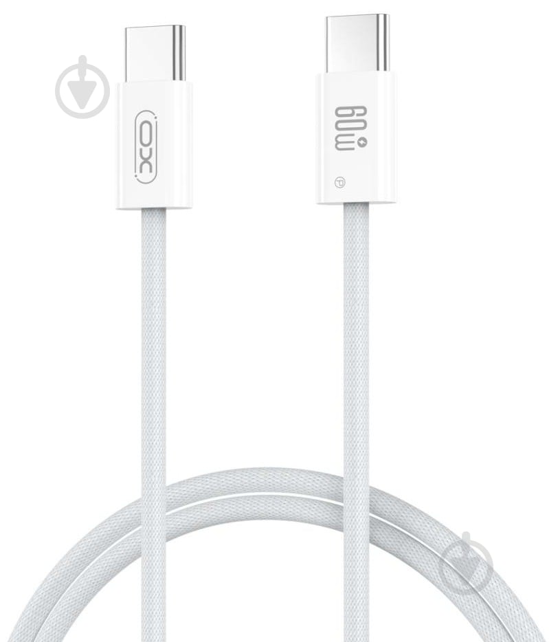 Кабель Xo NBQ273 Imitation Series Type-C to Type-C — 60W 1 м білий (NBQ273_C_White) - фото 3 Кабель Xo NBQ273 Imitation Series Type-C to Type-C — 60W 1 м білий (NBQ273_C_White) - фото 3