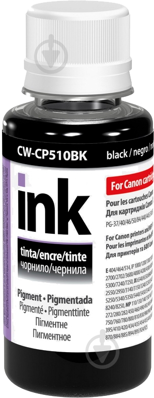 Чернила ColorWay CW-CP510BK01 100мл black - фото 1