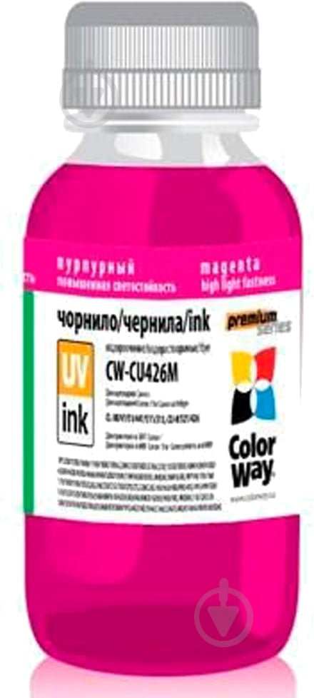 Чорнило ColorWay CW-CU426M01 100мл magenta - фото 1 Чорнило ColorWay CW-CU426M01 100мл magenta - фото 1