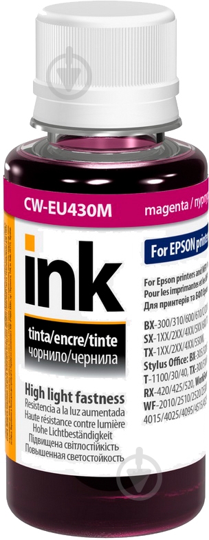 Чернила ColorWay CW-EU430M01 100мл magenta - фото 1