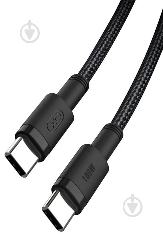 Кабель Xo NBQ199 High Power Braided Type-C to Type-C — 100W 1 м чорний (NBQ199_С_Black) - фото 2 Кабель Xo NBQ199 High Power Braided Type-C to Type-C — 100W 1 м чорний (NBQ199_С_Black) - фото 2
