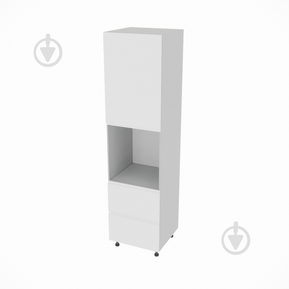 Пенал Влада ( П 60 ДШ (920) FAVORIT правая) белый шелк/пепельный Світ Меблів - фото 1 Пенал Влада ( П 60 ДШ (920) FAVORIT правая) белый шелк/пепельный Світ Меблів - фото 1