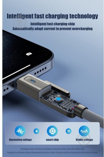 Кабель Xo NB275 Zinc Alloy Silicone Type-C/USB-A to TYPE-C/Lightning - 4-in-1 — 60W 1 м сірий (NB275_4-in-1_Gray) - фото 11