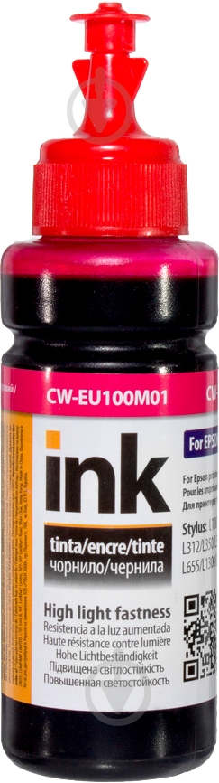 Чернила ColorWay CW-EU100M01 100мл magenta - фото 1