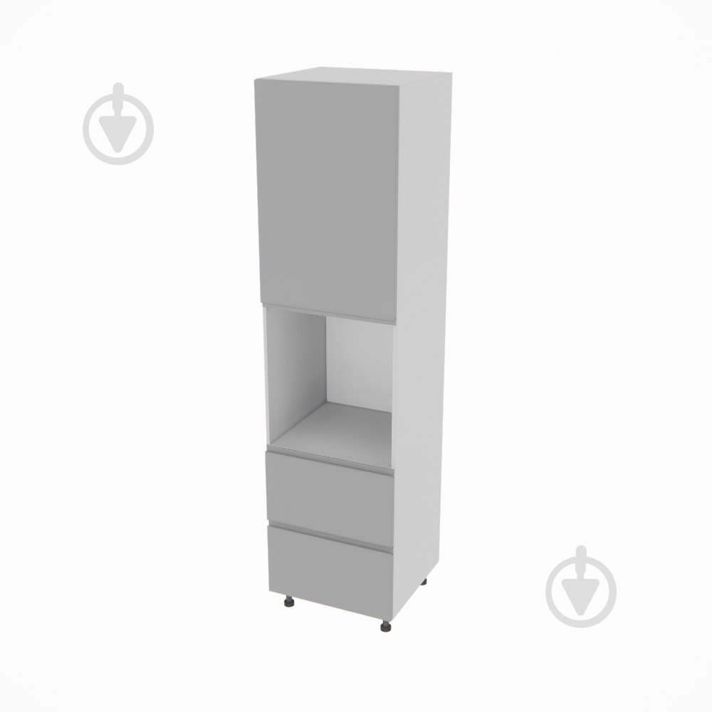 Пенал Влада ( П 60 ДШ (920) FAVORIT левая) серый бархат/пепельный Світ Меблів - фото 1 Пенал Влада ( П 60 ДШ (920) FAVORIT левая) серый бархат/пепельный Світ Меблів - фото 1