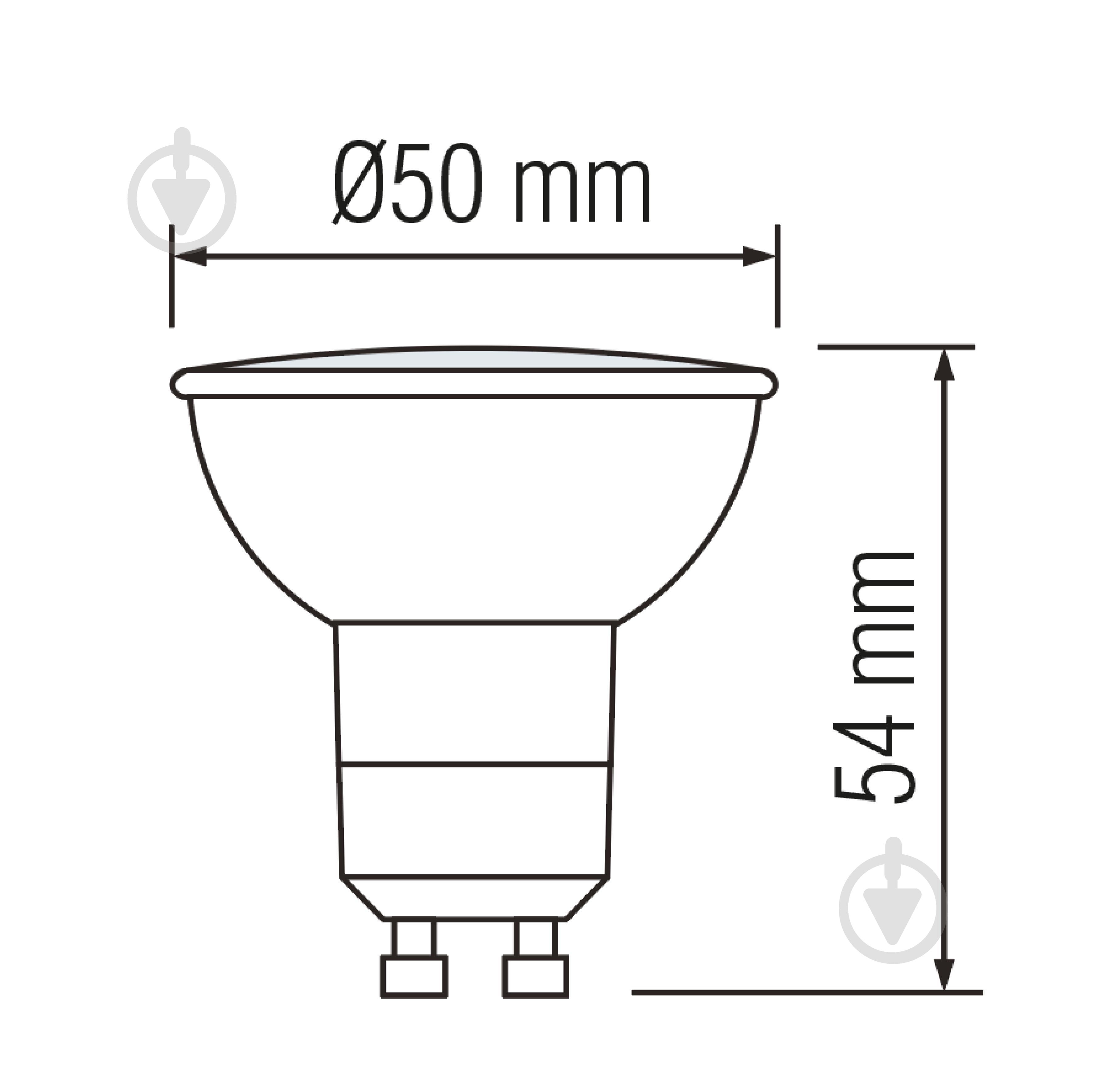 Лампа світлодіодна HOROZ ELECTRIC VISION-10 10 Вт MR16 матова GU10 220 В 4200 К 001-022-0010-060 - фото 2