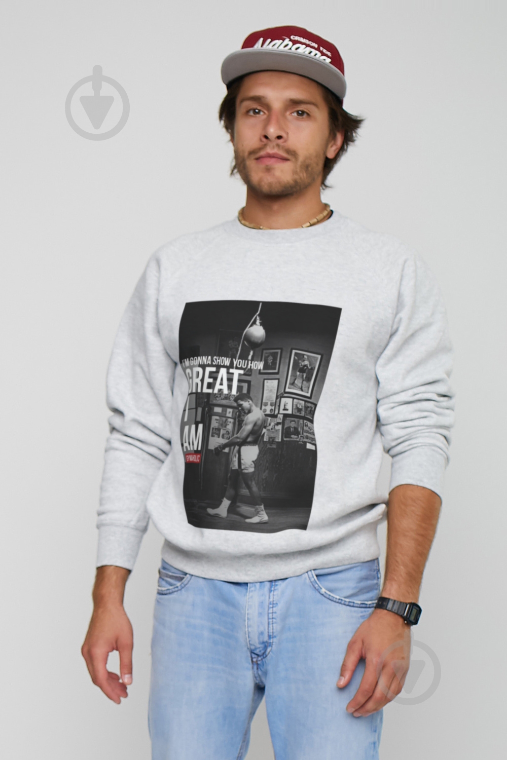 Свитшот YAPPI MSWG1074 р. XL серый - фото 1