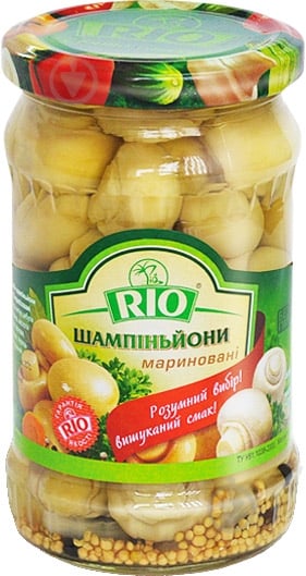 Шампиньоны маринованные ТМ Ріо 280г - фото 1 Шампиньоны маринованные ТМ Ріо 280г - фото 1