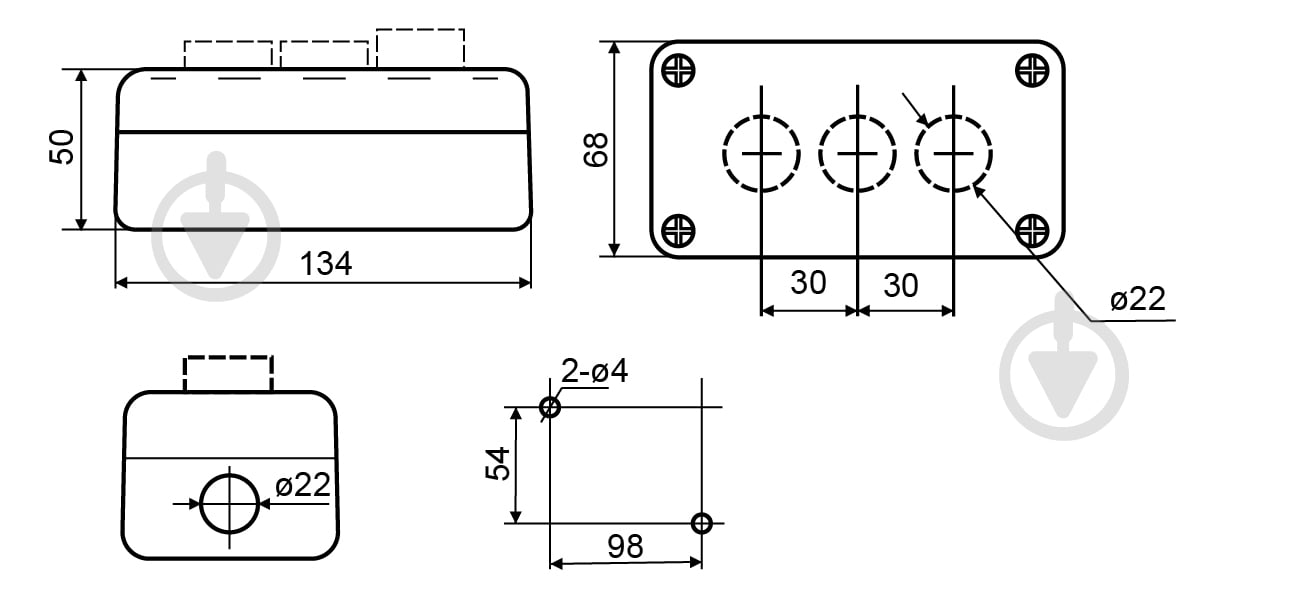 Пост кнопочный Аско-Укрем XAL-D324 A0140020065 - фото 5
