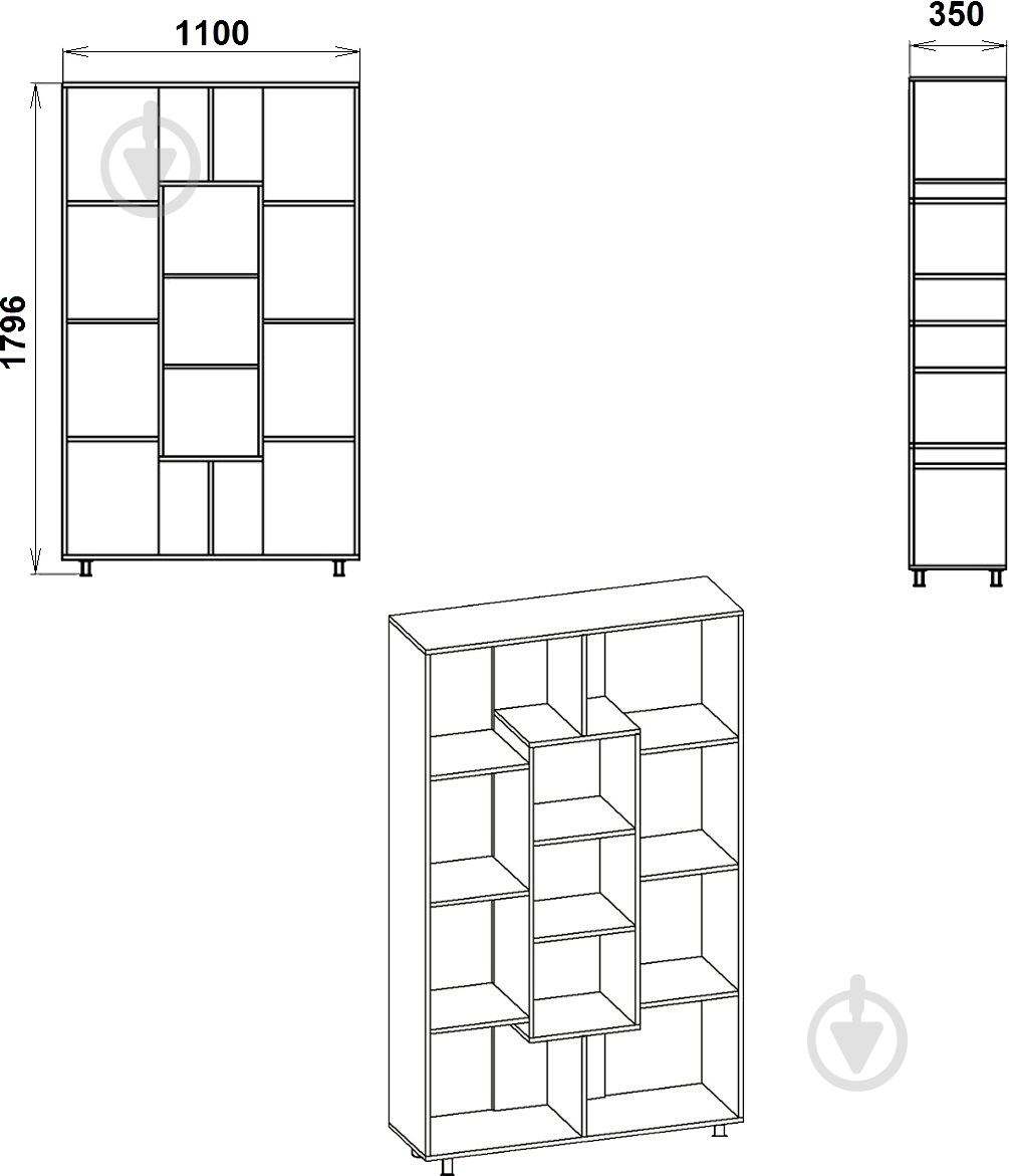 Шкаф Компанит КШ-4 нимфея альба - фото 3